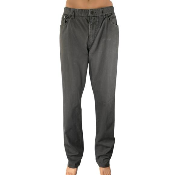 Michael Kors Men's Gray Straight Leg High Rise Chino Khaki Trousers Pants 36/34 - Picture 1 of 5